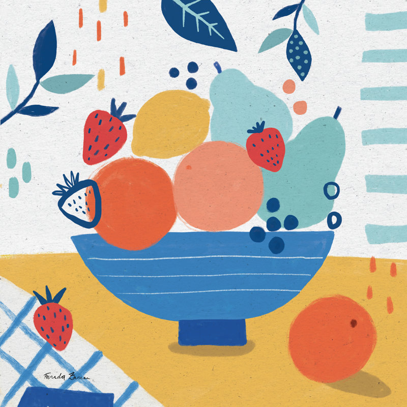 «Fruit Still Life I» par Farida Zaman - impression, Toile tendue, Non, H 12 po x l 12 po