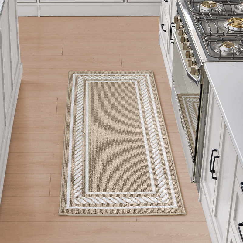 Nautica Rope Border Machine Washable All Loop Tufted Rugs 1-Piece, Rectangle 2'2" x 5'