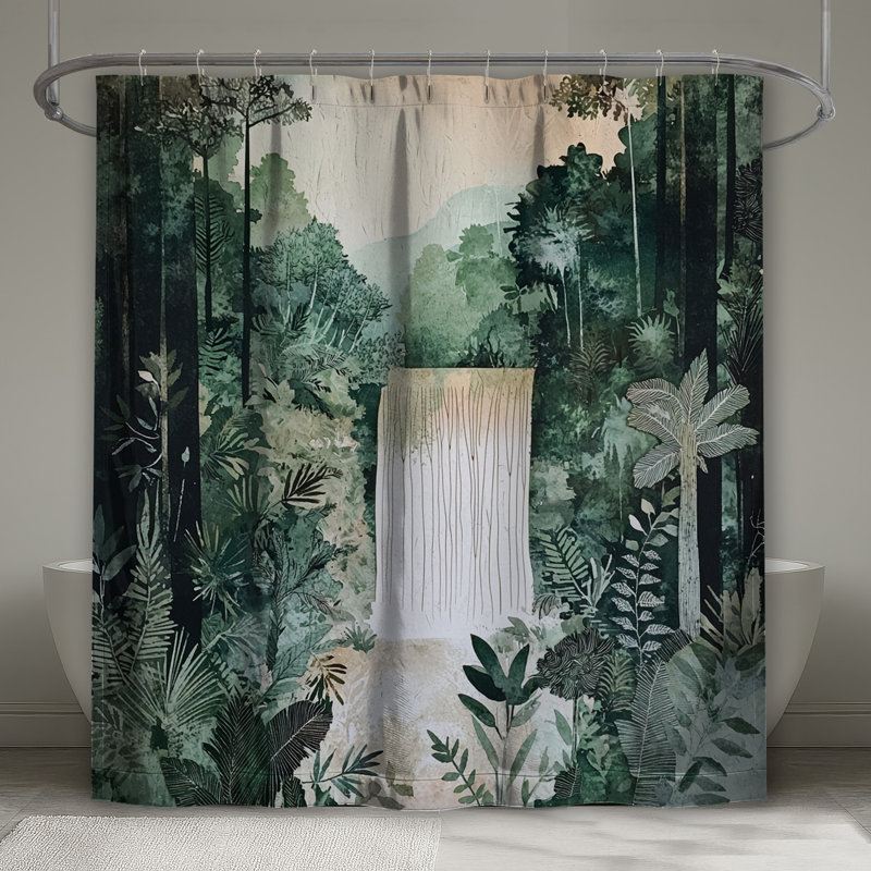 Rideaux de douche Dense Forest, 70in W x 93in H