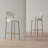 29'' Upholstered Bar Stools Velvet Counter Stool With Backrest & Footrest Set Of 2 Round Dining Chairs For Kitchen