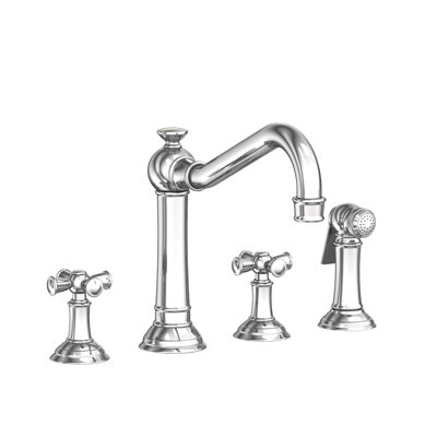 Jacobean Double Handle Kitchen Faucet with Side Spray