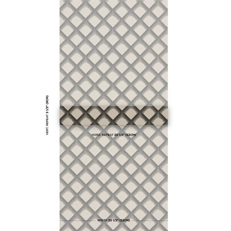 Papier peint Schumacher x Neisha Crosland Maize, Noir / blanc