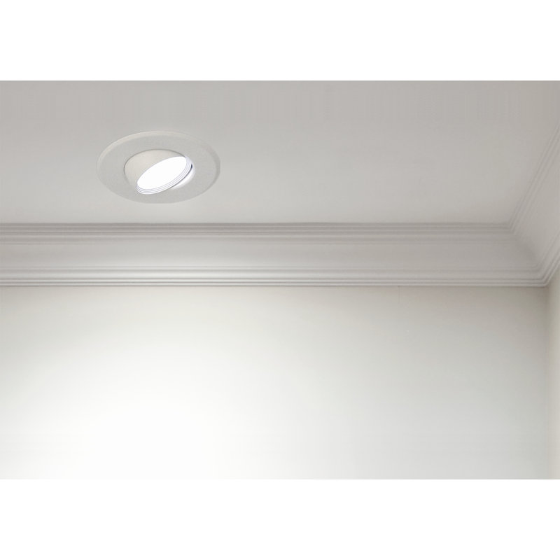 6'' White Aluminum LED Adjustable Recessed Trim