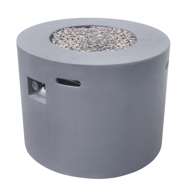 Foyer circulaire Mgo - 40 000 BTU, Gris, H 24,5 po x l 31,1 po x P 31,1 po