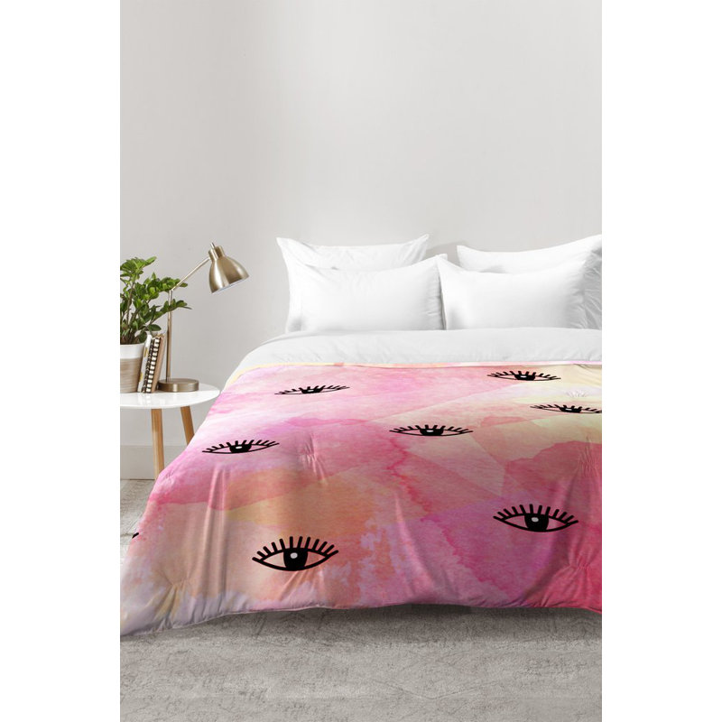 Ensemble d'édredon Eye Blush, Édredon pour très grand lit + 2 très grandes ta