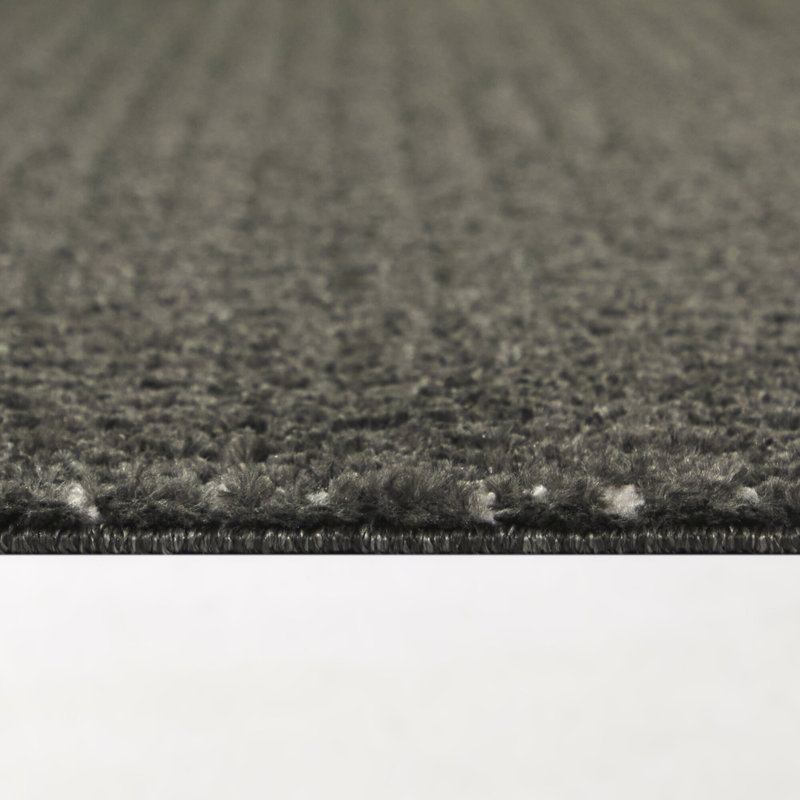 Hestia Charcoal Textured Area Rug, Rectangle 5'3" x 7'