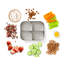 Contenant de rangement pour aliments 4 sections en acier inoxydable