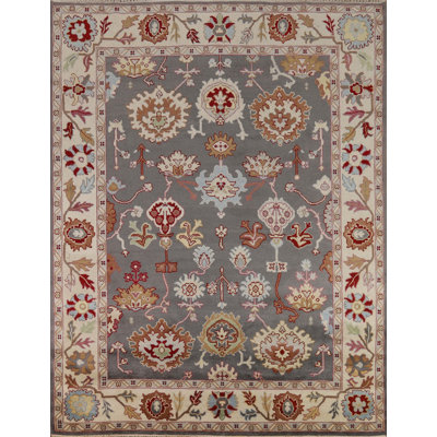 Handmade Gray Oushak Oriental Area Rug 8x10