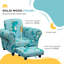 AIYAPLAY Kids Armchair with Stool Cloud Design 2 Piece Ages 1.5-3 Blue