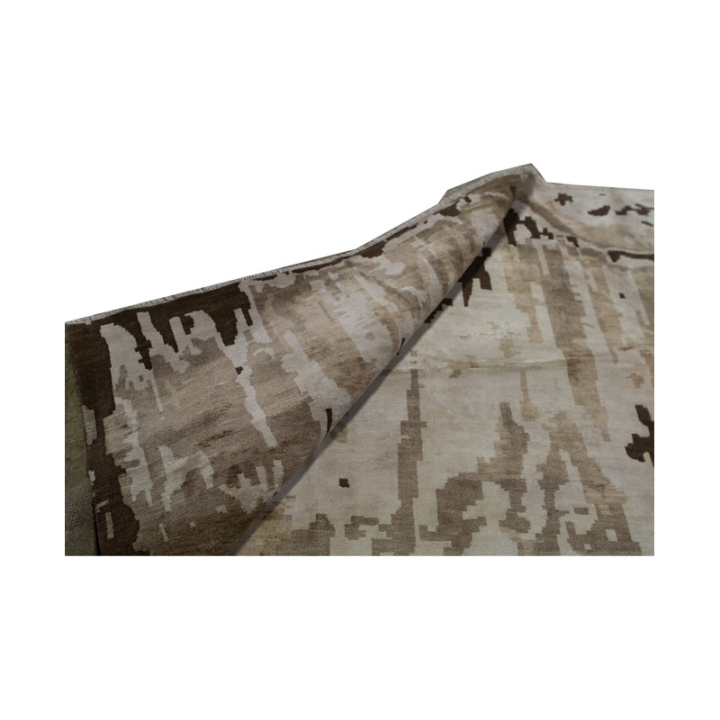 Abstract Area Rug in Camel