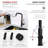 Single Handle Matte Black Pull Down Touchless Kitchen Faucet-111657745