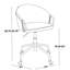 Chaise de travail en métal doré et velours crème-222470833