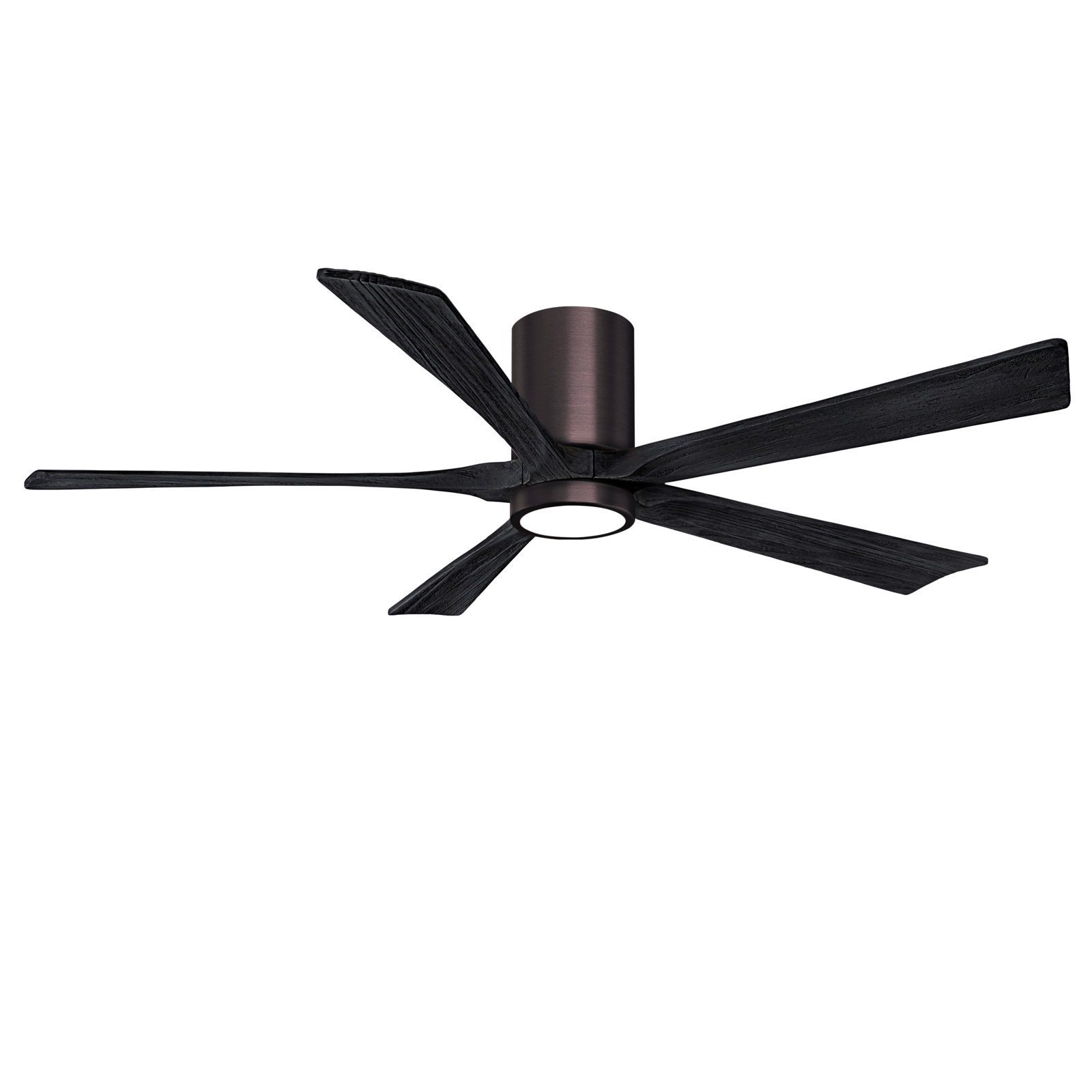 Irene 5 - Blade LED Ceiling Fan with Light Kit Included, Matte Black, Brushed Bronze, 60"