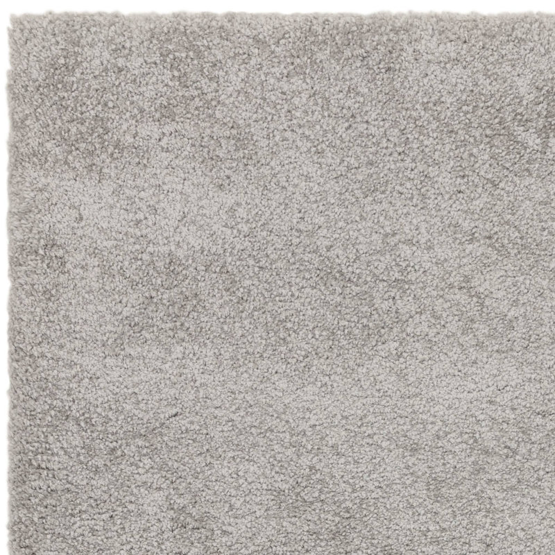 Taiwo Shaggy Silver Area Rug, Rectangle 80 x 150 cm