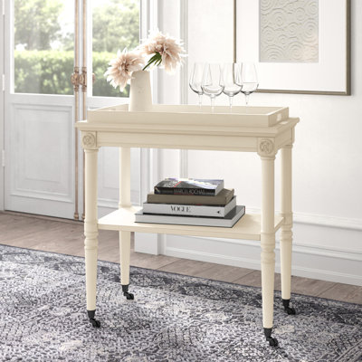 Frisco Rectangular Bar Cart with Caster Wheels