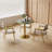 Round Modern Dining Table With Faux Marble Top, Sturdy Metal Frame, Easy Assembly, Compact 31.5-Inch Diameter For Small Spaces.-606485409-606485408