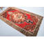 Tapis turc rouge en laine tissé à la main à motif traditionnel bohémien