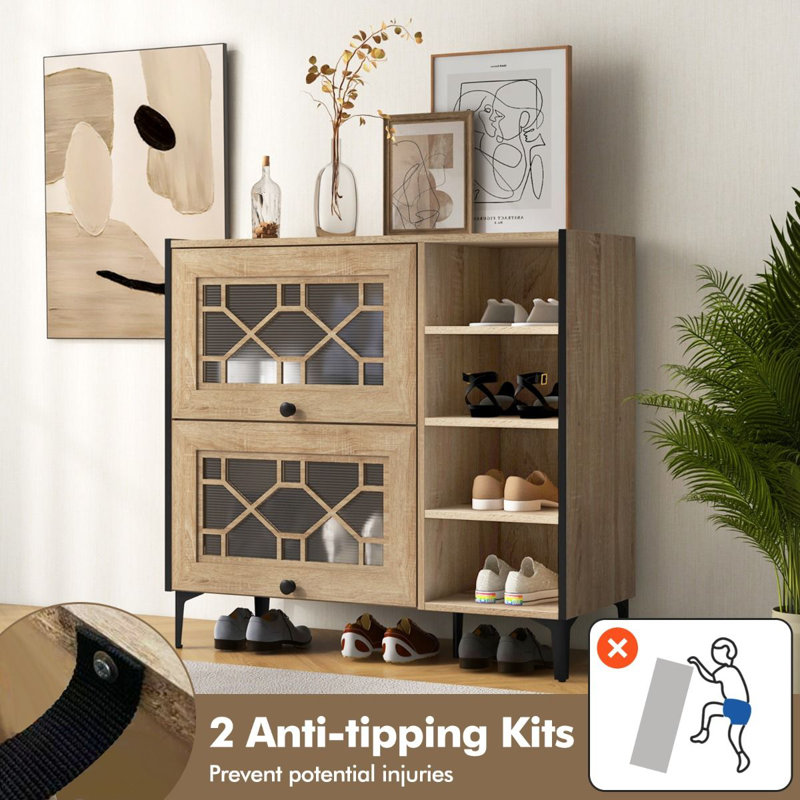 8 Pair Shoe Storage Cabinet