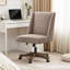 Chaise de bureau pivotante en chenille Mellins-2079463135