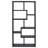 8-shelf Cappuccino Geometric Bookcase