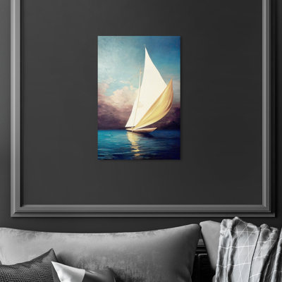Sailing Golden - Graphic Art on Canvas
