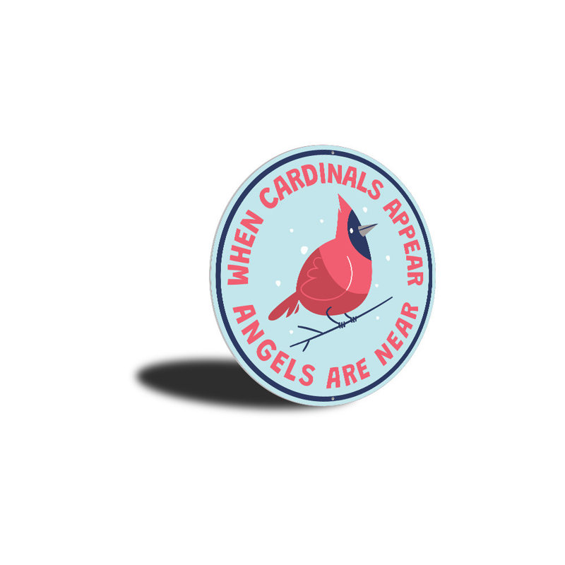 Plaque de cardinal en aluminium pour Noël, H 18 po x l 18 po x P 0,06 po