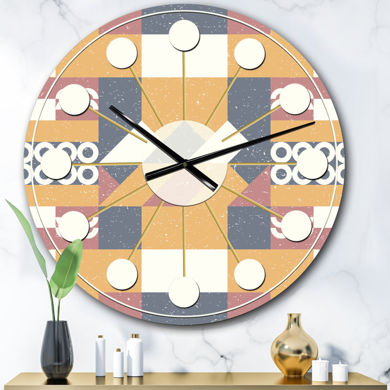 Horloge murale rétro Mid-Century, Surdimensionné