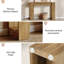 Console en bois 41,3 pouces avec base double