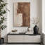 Style Mid-Century brun foncé, formes abstraites neutres, grand cadre rustique, décor minimaliste M20-101791376-101791372-119461017