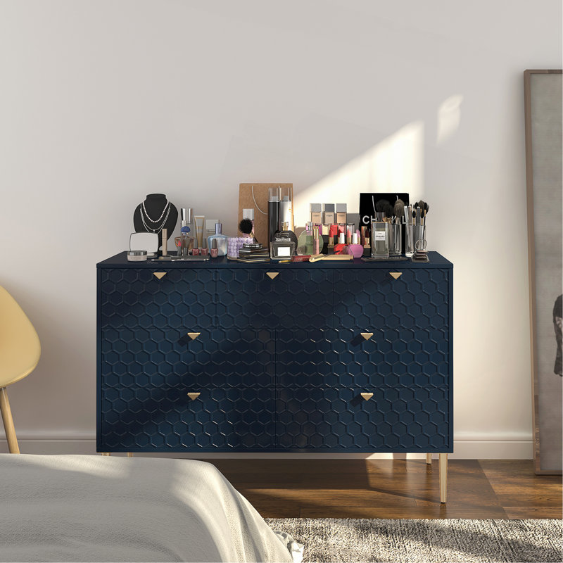 Armoire d'appoint avec 7 tiroirs Modern, Navy Blue