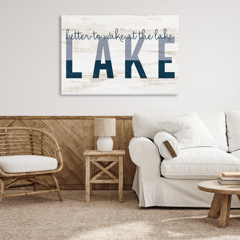 «Wake at Lake Rustic», art mural sur toile par Kim Allen, H 30 po x l 45 po