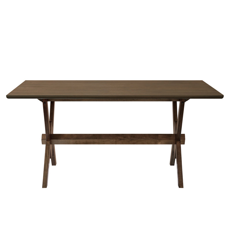 63" Double V Dining Table-Walnut