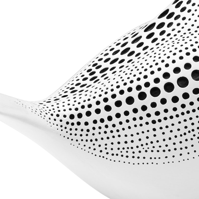  Morghan Dotted Tabletop Resting Bird Figurine, White