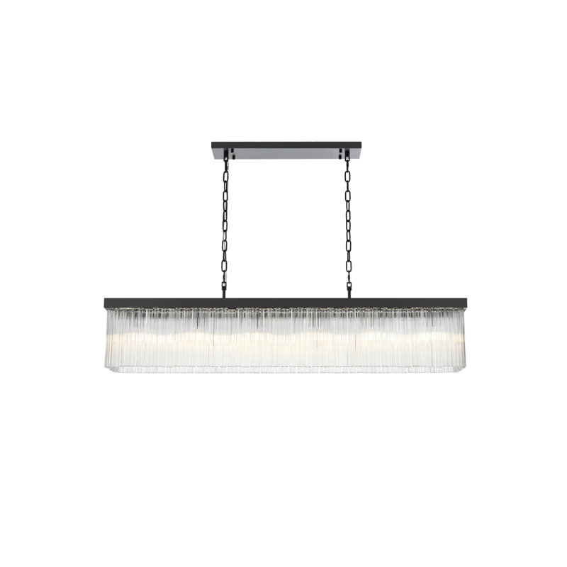 Lu 49 inch Chandelier, Black