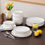 Service de table 12 pièces en porcelaine blanche moderne de qualité supérieure, service pour 4-105853253