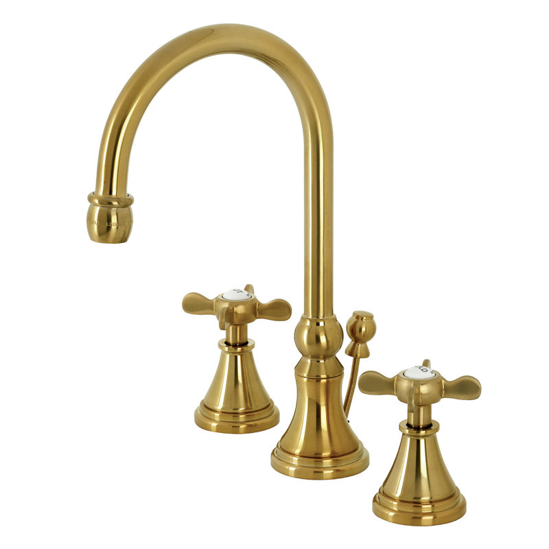 Robinet de salle de bain espacé avec ensemble de bonde Essex, Laiton brossé