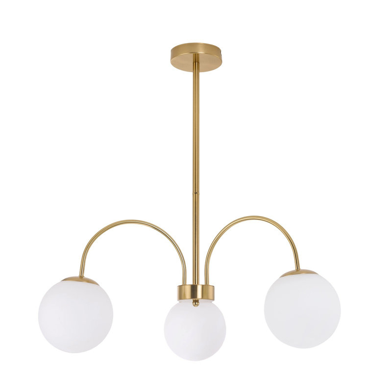 3 - Light Pendant, White, Gold