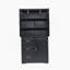 Armoire de rangement haute et large avec portes pour salle de bain / bureau, trois tiroirs, noir
