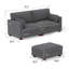 Canapé modulaire rembourré en velours côtelé de 77,2 po de largeur avec repose-pieds amovible-194330363