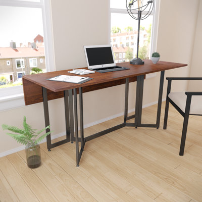 Eleanora 31.5 " Extendable Rectangular with Iron Base Dining Table