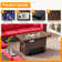 Caradog Wicker 6 - Person Patio Conversation Sets with Cushions Coffee Table and Fire Pit