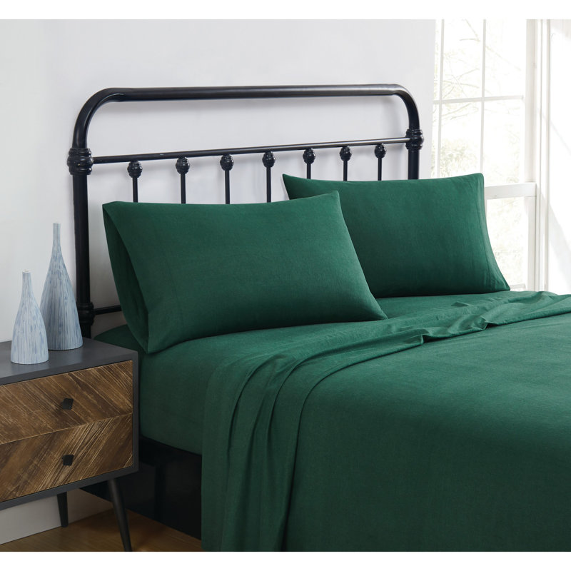Ensemble de draps 100% flanelle Traditional, Ensemble de draps pour grand lit + un drap-housse , Vert