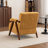 Mid Century Upholstered Arm Accent Chair with Solid Wood Legs-1924109842