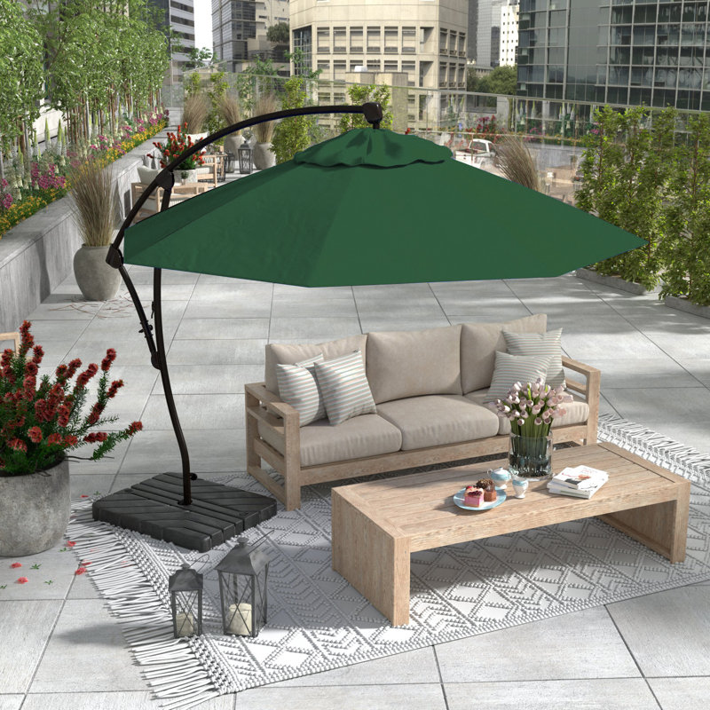 Jiles 108'' Cantilever Umbrella, Hunter Green Performance
