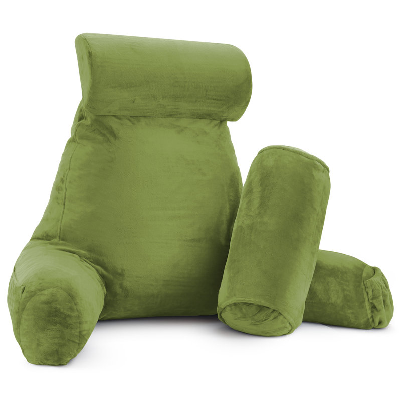 Nestl Reading Back Pillow For Reading & Bed Rest, 22" H x 36" W x 13" D, Calla Green