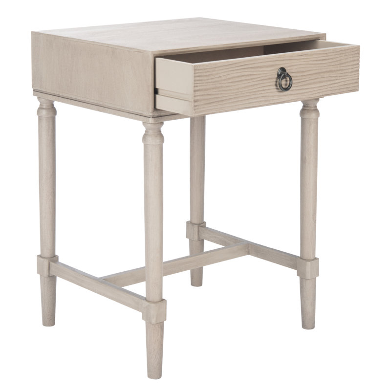 Cristian End Table with Storage, Grey