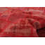 Tapis décoratif en laine rouge foncé de conception unique noué à la main des années 1980 5 pi 7 po x 7 pi 7 po
