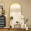 Arched Aluminum Alloy Framed Full Length Mirror with Stand Large Wall Mirror-1888288165-1888288185