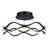 Derinna 16.88 In. Modern Integrated LED Black Contemporary Semi Flush