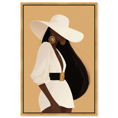 Sun Hat Serenity I, reproduction d'art sur toile par Art Remedy, cadre doré, 36 x 54